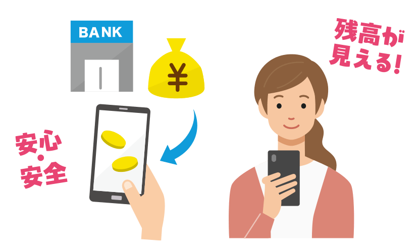 残高が見える！安心安全