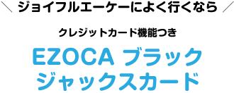 クレジット機能つき EZOCA ブラック ジャックスカード